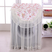 Čipkovaná výšivka s kvetinovým vzorom, prachotesný kryt na práčku, bytové dekorácie, chránič mien, ochranný kryt na spotrebiče ZH385