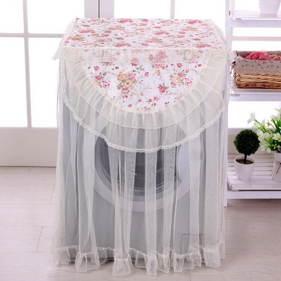 Čipkovaná výšivka s kvetinovým vzorom, prachotesný kryt na práčku, bytové dekorácie, chránič mien, ochranný kryt na spotrebiče ZH385