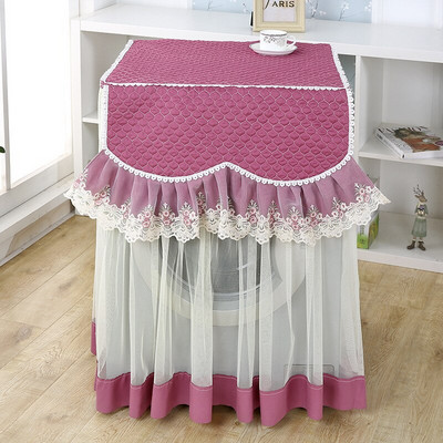 Čipkovaná výšivka s kvetinovým vzorom, prachotesný kryt na práčku, bytové dekorácie, chránič mien, ochranný kryt na spotrebiče ZH385