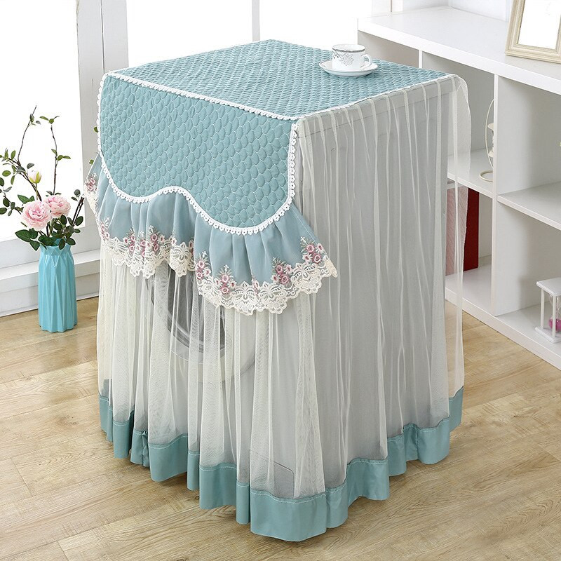 Čipkovaná výšivka s kvetinovým vzorom, prachotesný kryt na práčku, bytové dekorácie, chránič mien, ochranný kryt na spotrebiče ZH385