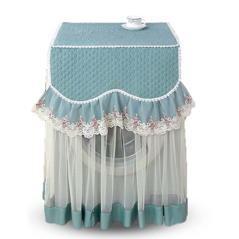 Čipkovaná výšivka s kvetinovým vzorom, prachotesný kryt na práčku, bytové dekorácie, chránič mien, ochranný kryt na spotrebiče ZH385