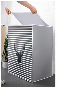 Kryt bubna práčky s kresleným dizajnom, umývateľný, zipsový štýl, vodotesný ochranný plášť, predný horný otvorený kryt ZH383