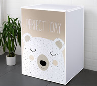 Kryt bubna práčky s kresleným dizajnom, umývateľný, zipsový štýl, vodotesný ochranný plášť, predný horný otvorený kryt ZH383