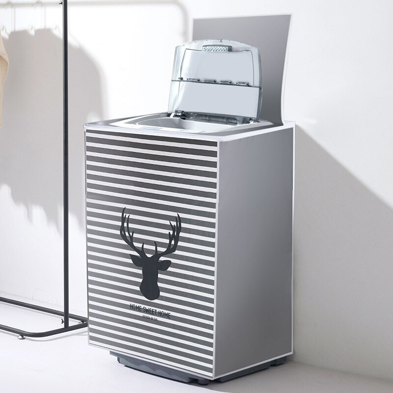 Kryt bubna práčky s kresleným dizajnom, umývateľný, zipsový štýl, vodotesný ochranný plášť, predný horný otvorený kryt ZH383