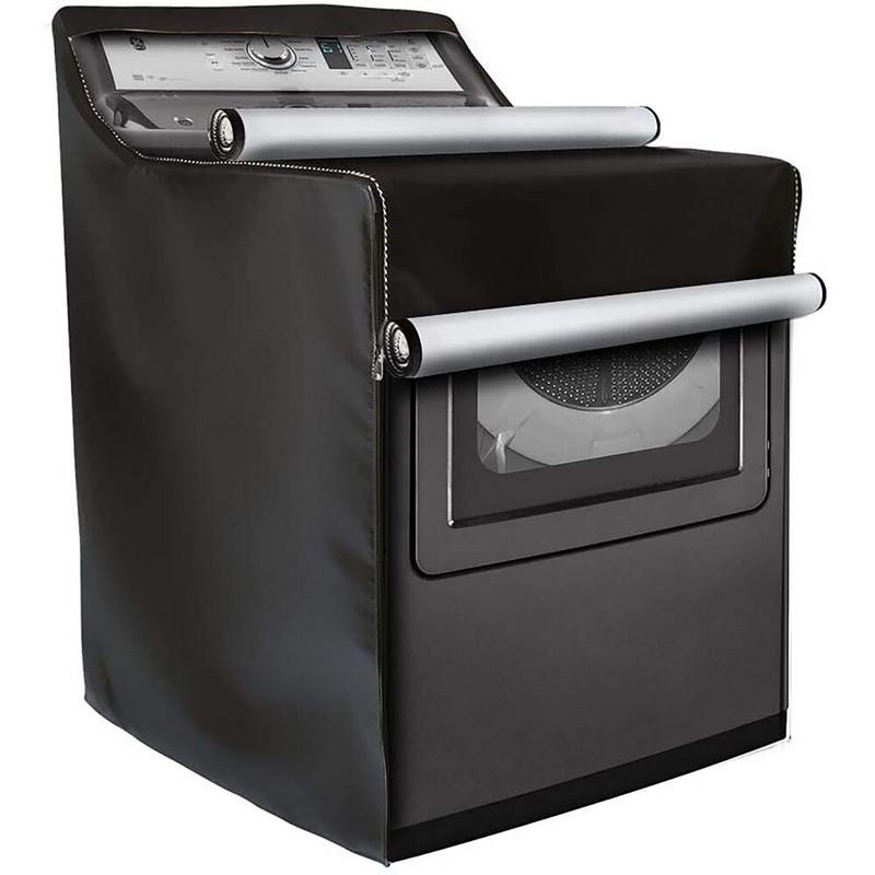 Plne automatická práčka s opaľovacím krémom, vodotesný kryt na práčku, sušička, oxfordská sivá/čierna, prachotesný kryt na práčku