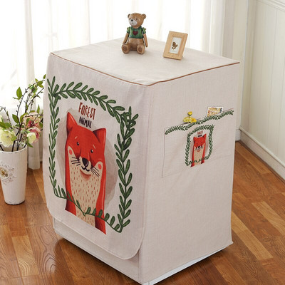 Zahusťovací látkový opaľovací krém, kryt na práčku z bavlny a ľanu, prachotesný kryt na automatickú práčku, all inclusive