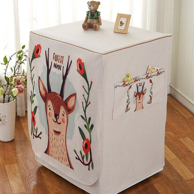 Zahusťovací látkový opaľovací krém, kryt na práčku z bavlny a ľanu, prachotesný kryt na automatickú práčku, all inclusive