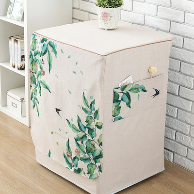 Zahusťovací látkový opaľovací krém, kryt na práčku z bavlny a ľanu, prachotesný kryt na automatickú práčku, all inclusive