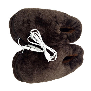 Παπούτσια θέρμανσης USB που πλένονται με πάχυνση 36-46 υάρδων Αποσπώμενο ζεστό μαξιλαράκι χαμηλής τάσης 5V για χειμερινά σπορ σκι Unisex γυναίκες άνδρες