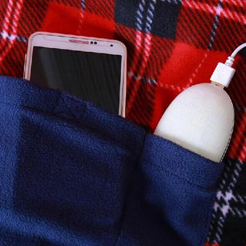 Ηλεκτρική θερμαινόμενη κουβέρτα Άνετη υποδοχή USB αφαιρούμενη Keep Warm Fiber Χειμερινή ηλεκτρική κουβέρτα γραφείου για το σπίτι