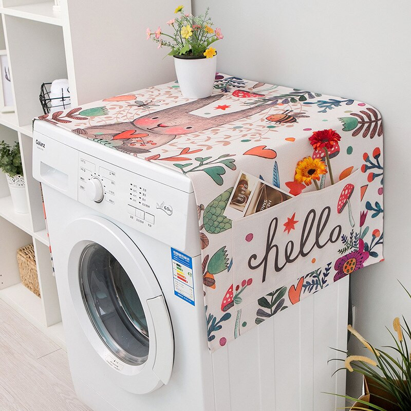 1 ks kryt na práčku, prachotesný kryt, kryt na mikrovlnnú rúru, chladničku s králikom a protiprachový kryt so 4 vreckami