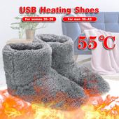 Zimné teplé snehové topánky, umývateľné pohodlné plyšové elektrické vyhrievané topánky, nabíjanie cez USB, teplé topánky s mäkkou podrážkou, domáce topánky pre mužov a ženy