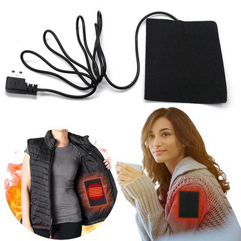 USB Warm Paste Pads Fast-Heating Carbon Fiber Heat Pad Safe Heating Warmer Pad For Cloth Vest Jacket Shoes Чорапи