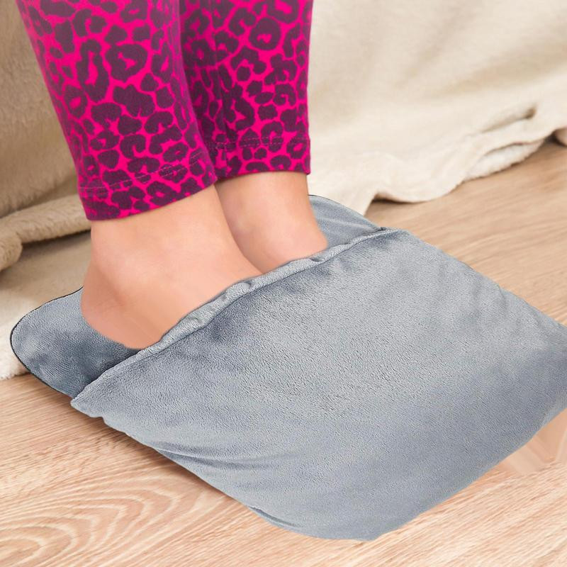 Šiltos šlepetės pėdoms Minkštas flanelinis nešiojamas pėdų šildytuvas USB elektrinis šildymo padas su automatiškai išsijungiančiu plaunamu žieminiu pėdų šildytuvo įrankiu