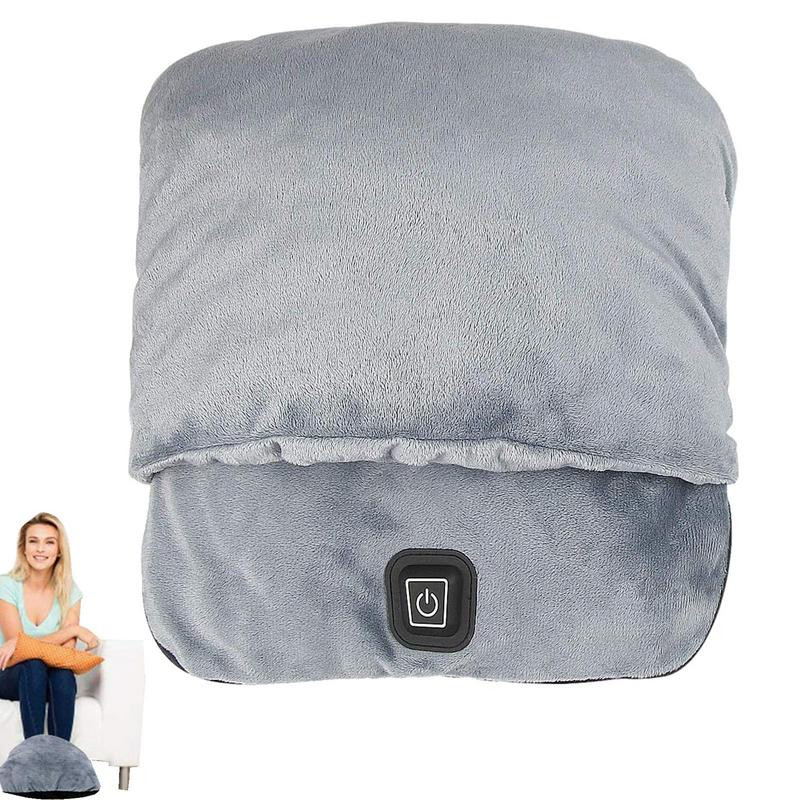 Šiltos šlepetės pėdoms Minkštas flanelinis nešiojamas pėdų šildytuvas USB elektrinis šildymo padas su automatiškai išsijungiančiu plaunamu žieminiu pėdų šildytuvo įrankiu