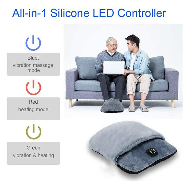 Šiltos šlepetės pėdoms Minkštas flanelinis nešiojamas pėdų šildytuvas USB elektrinis šildymo padas su automatiškai išsijungiančiu plaunamu žieminiu pėdų šildytuvo įrankiu