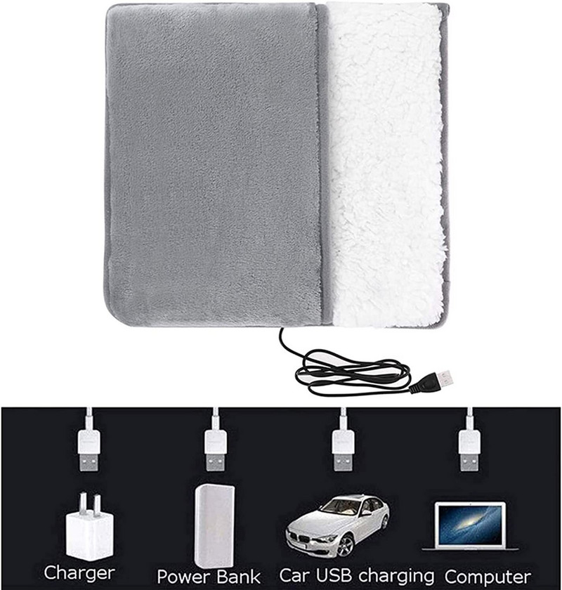 5V flaneliniai USB kištukiniai pėdų šildytuvai žieminiai biuro pėdų šildytuvai elektriniai batų pėdų šildytuvai