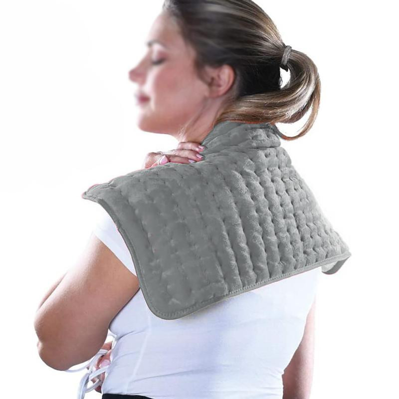 Extra veľká elektrická vyhrievacia podložka 60x30cm 110V/220V na menštruačné kŕče, úľava od bolesti dolnej časti chrbta, tepelná terapia, zimný ohrievač, zástrčka EÚ