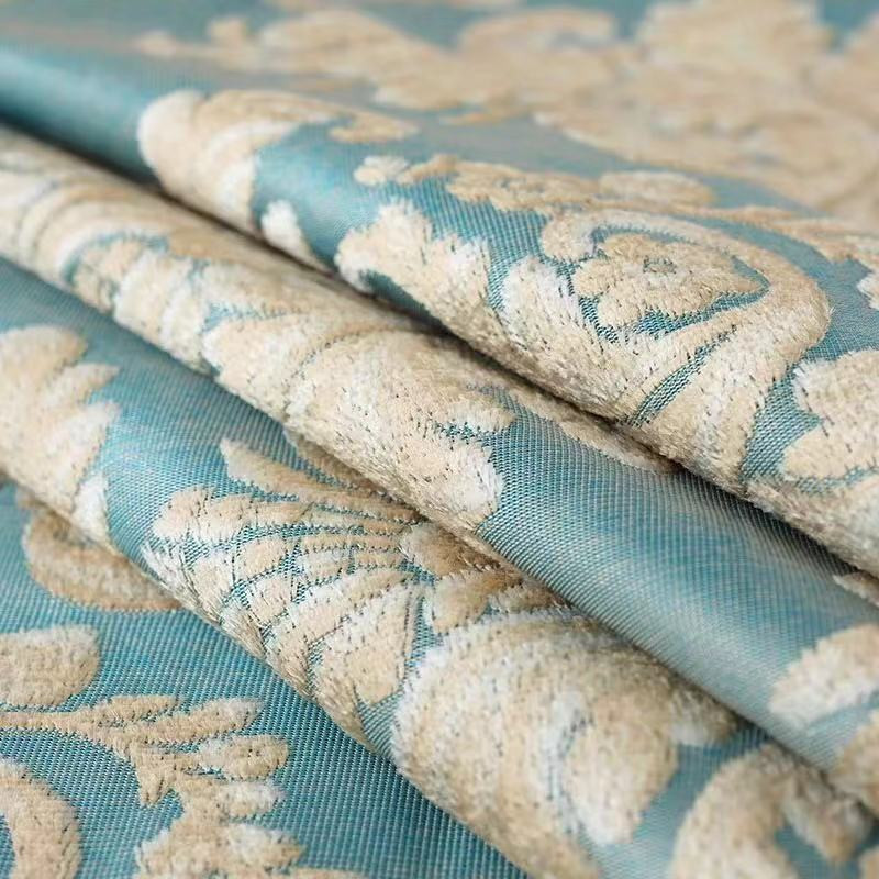 Európsky štýl Modrá/Šampaňská čipka Vyšívaný žakárový obrus na chladničku/práčku Prachotesný kryt Dekoratívny obrus na domácnosť