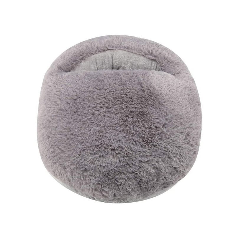 Plüss elektromos fűtőcipőhuzat Légáteresztő kerek fűtőbetét lábmelegítő USB töltés Levehető puha tartós otthoni hálószobához