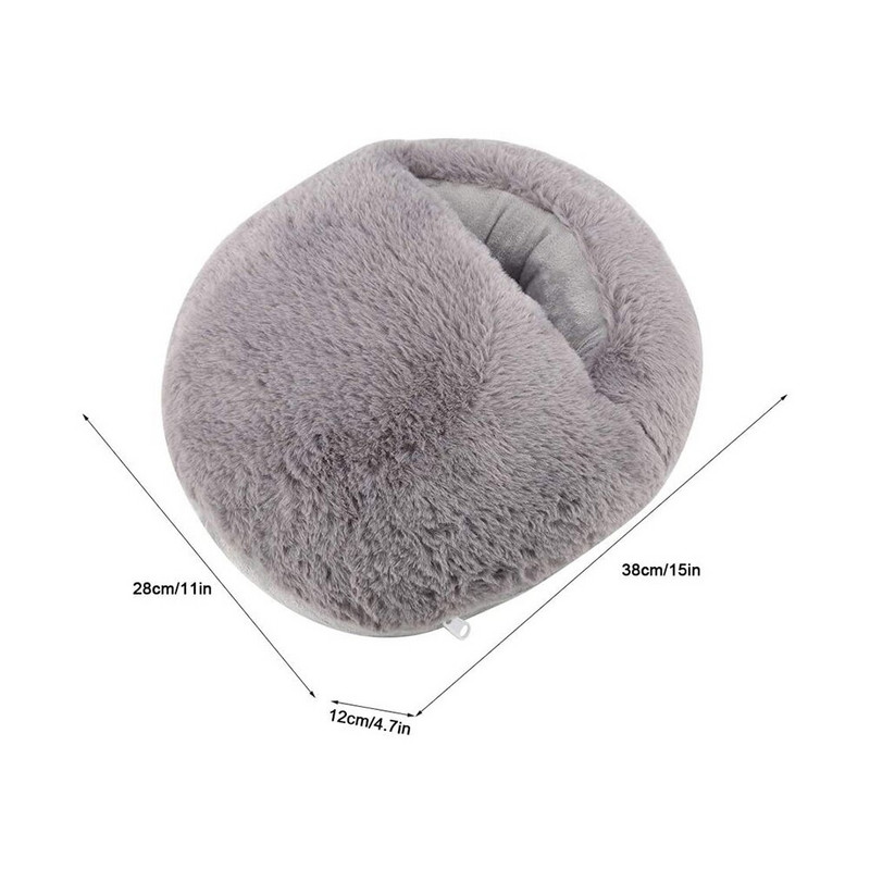 Plyšové elektrické vykurovacie návleky na topánky, priedušné, okrúhle, vykurovacie podložky na nohy, nabíjanie cez USB, mäkké, odolné, bezpečné, pohodlné do domácej spálne