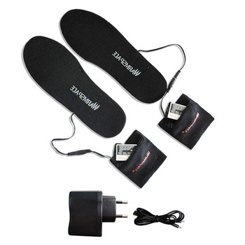 Unisex Ηλεκτρικοί πάτοι θέρμανσης USB για υπαίθρια αθλητικά παπούτσια Μπότες Πόδια Θερμότερα βελούδινα γούνα Μαλακοί θερμαινόμενοι πάτοι Προμήθειες