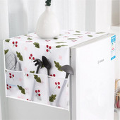 Kryt na chladničku a práčku s úložnými vreckami, tašky, univerzálne opaľovacie krémy, vianočná dekorácia v kuchyni