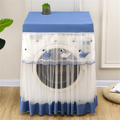 Tambur automat Capac de protecție pentru mașină de spălat dantelă Deschidere frontală Huse de praf Baie Decorare interioară Huse pentru mașină de spălat