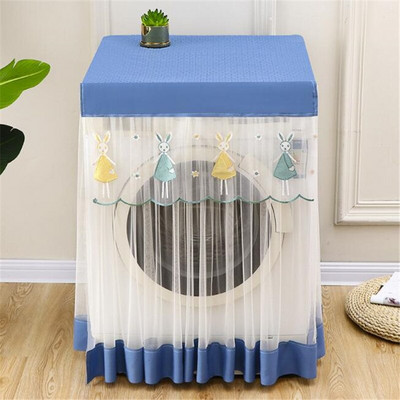 Tambur automat Capac de protecție pentru mașină de spălat dantelă Deschidere frontală Huse de praf Baie Decorare interioară Huse pentru mașină de spălat