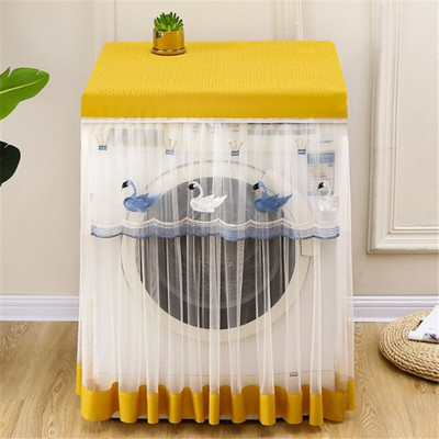 Tambur automat Capac de protecție pentru mașină de spălat dantelă Deschidere frontală Huse de praf Baie Decorare interioară Huse pentru mașină de spălat