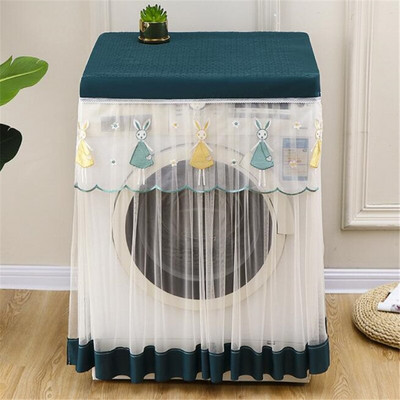 Tambur automat Capac de protecție pentru mașină de spălat dantelă Deschidere frontală Huse de praf Baie Decorare interioară Huse pentru mașină de spălat