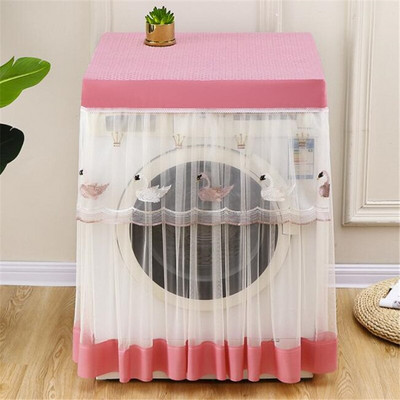 Tambur automat Capac de protecție pentru mașină de spălat dantelă Deschidere frontală Huse de praf Baie Decorare interioară Huse pentru mașină de spălat