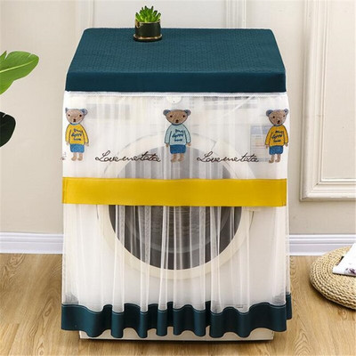 Tambur automat Capac de protecție pentru mașină de spălat dantelă Deschidere frontală Huse de praf Baie Decorare interioară Huse pentru mașină de spălat