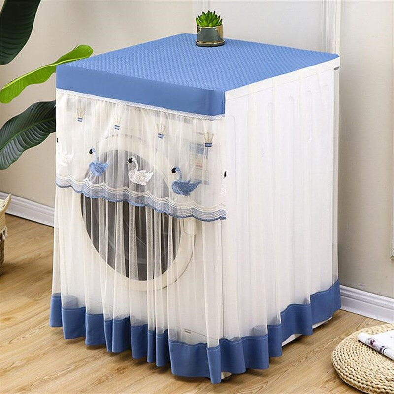 Tambur automat Capac de protecție pentru mașină de spălat dantelă Deschidere frontală Huse de praf Baie Decorare interioară Huse pentru mașină de spălat