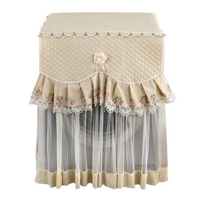 Дантела с волани, цветя, перална машина, защита срещу прах, предна издръжлива мека, устойчива на дантела калъф, перална машина, защита срещу прах