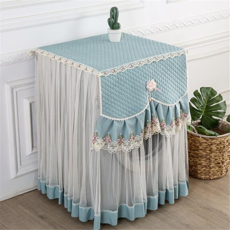 Дантела с волани, цветя, перална машина, защита срещу прах, предна издръжлива мека, устойчива на дантела калъф, перална машина, защита срещу прах