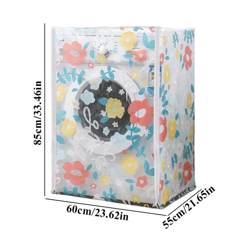 Kryt bubna práčky, priehľadná potlač, vodeodolný, umývateľný, protiprachový kryt, odvod tepla za krytom domácich potrieb