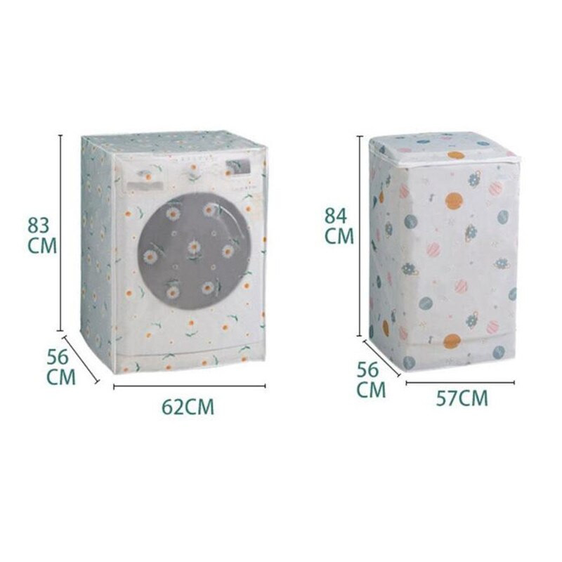 Domáci zipsový kryt práčky, prachotesné kryty pre bubon, pulzátor práčky, karikatúra, chránič, vodotesný prachový plášť