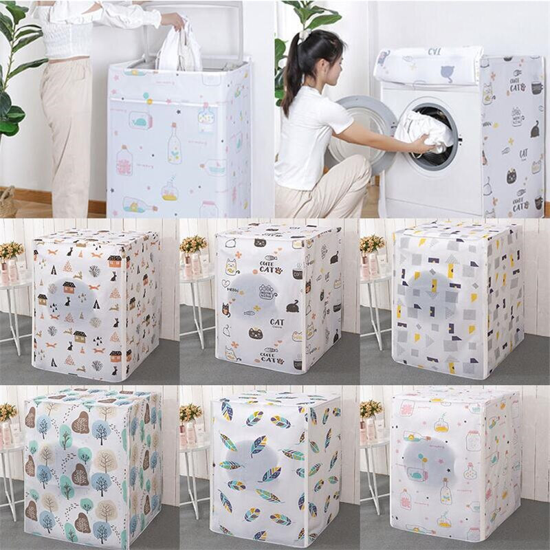 Ochranný kryt na práčku s potlačou, prachotesný, kúpeľňový, vodotesný, opaľovací krém, práčka so sušičkou, bubnový typ práčky