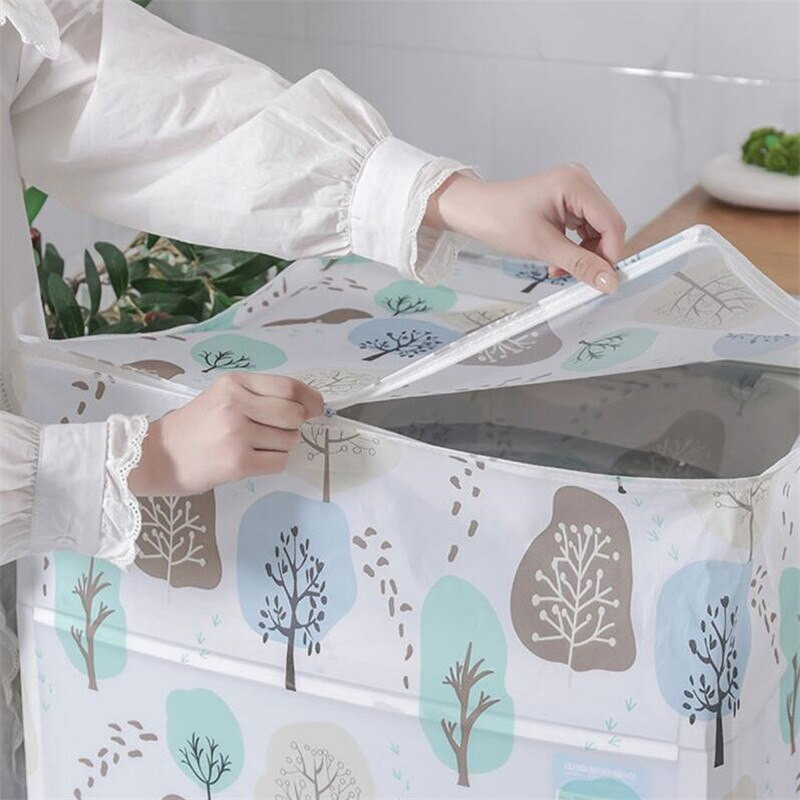 Ochranný kryt na práčku s potlačou, prachotesný, kúpeľňový, vodotesný, opaľovací krém, práčka so sušičkou, bubnový typ práčky