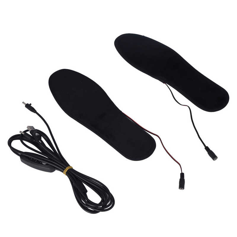 Branț încălzit decupabil USB Temperatură reglabilă iarnă EVA Branț cald pentru pantofi pentru bărbați, femei, copii, branț încălzit de 5 V