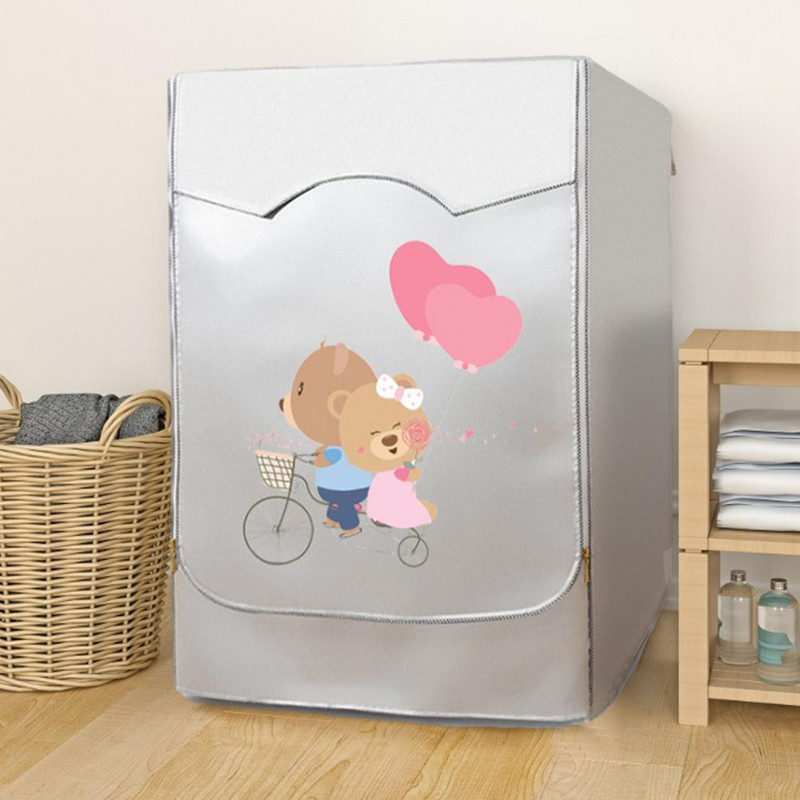 Dob mosógép burkolata porvédő Tiszta vízálló porvédő huzat Aranyos rajzfilm szárító porvédő Háztartási cikkek Kiegészítők