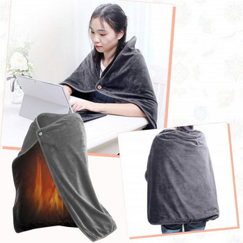 100 см X 70 см дизайн на бутон за шал с подгряване, миещо се правоъгълно USB електрическо нагревателно одеяло за ежедневна употреба през зимата