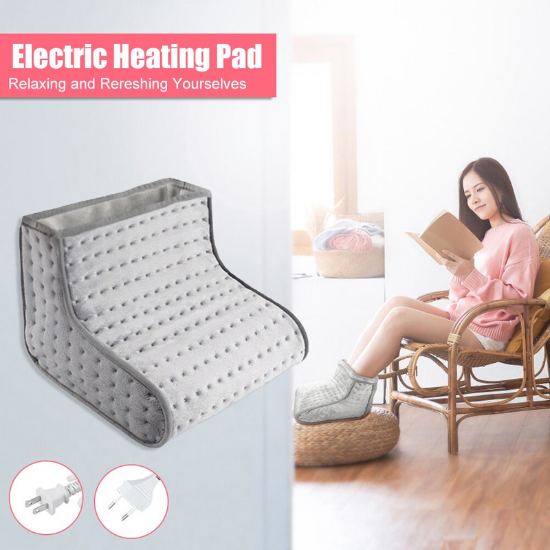 Încălzitor portabil pentru picioare, căptușeală sintetică moale, pentru încălzire pentru picioare, pentru masaj, lavabil, pentru încălzire electrică pentru picioare, ghete încălzite