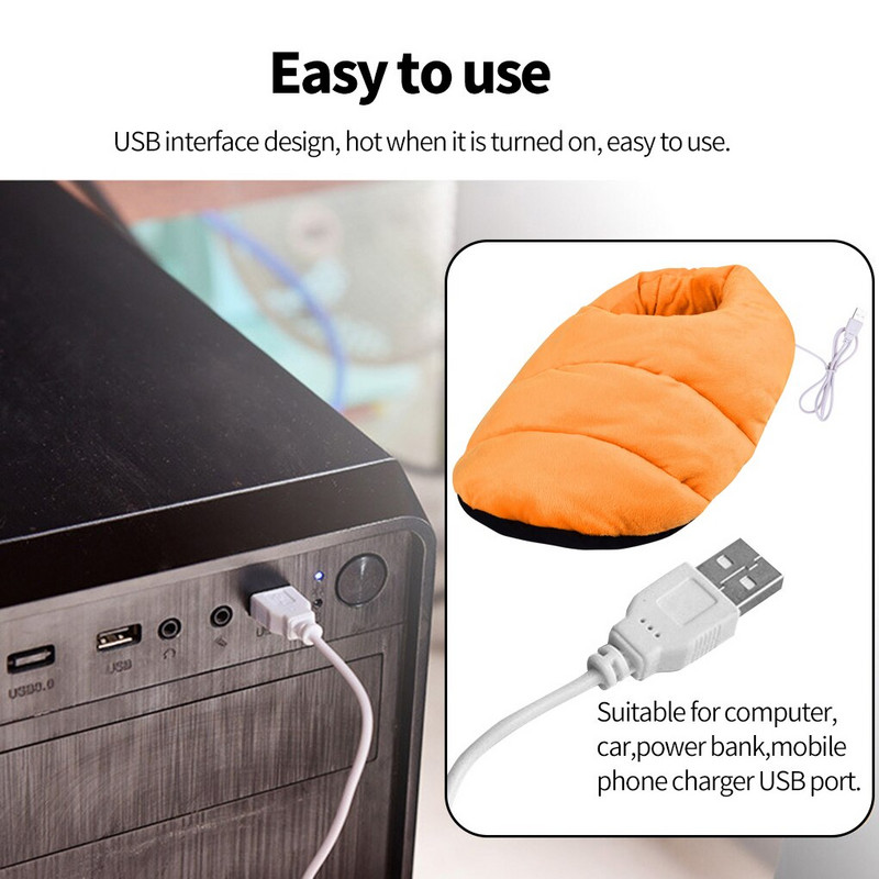 Ohrievač nôh USB elektrický ohrievač nôh teplé topánky mäkký flanelový poťah na nohy vyhrievacia podložka papuče domáce kancelárske ohrievacie produkty