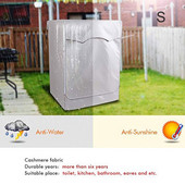 Kryt na práčku s prednými otvormi, vodotesný, prachotesný, strieborný, veľká veľkosť, SAL99