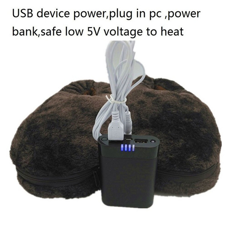 Vyhrievaný ohrievač nôh s USB konektorom pre papuče, ohrievače topánok, plyšové ohrievače, elektrické ohrievače
