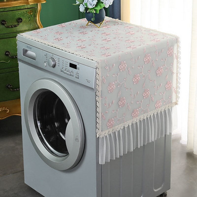 Kryty na práčku s čipkou a výšivkou, opaľovací krém, protišmykové kryty proti prachu pre automatickú práčku, ochranný kryt, dekorácia