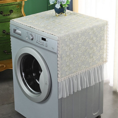 Kryty na práčku s čipkou a výšivkou, opaľovací krém, protišmykové kryty proti prachu pre automatickú práčku, ochranný kryt, dekorácia