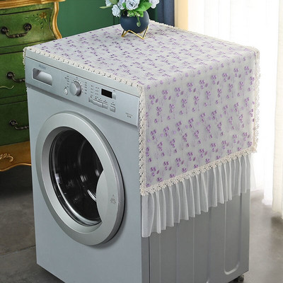 Kryty na práčku s čipkou a výšivkou, opaľovací krém, protišmykové kryty proti prachu pre automatickú práčku, ochranný kryt, dekorácia